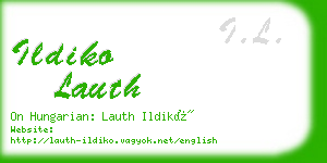 ildiko lauth business card